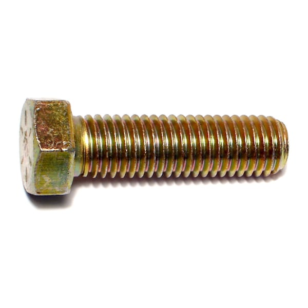 Midwest Fastener Grade 8, 9/16"-12 Hex Head Cap Screw, Zinc Yellow Steel, 2 in L, 10 PK 00738 - main